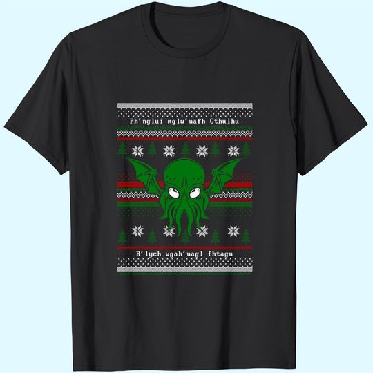 Discover Cthulhu Cultist Christmas T-Shirts