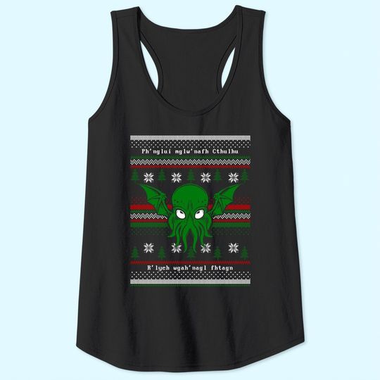 Discover Cthulhu Cultist Christmas Tank Tops
