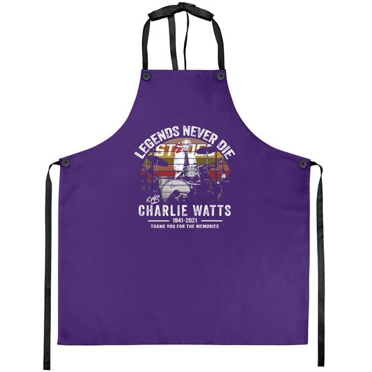 Discover Legends Never Die Charlie Watts Signature Aprons