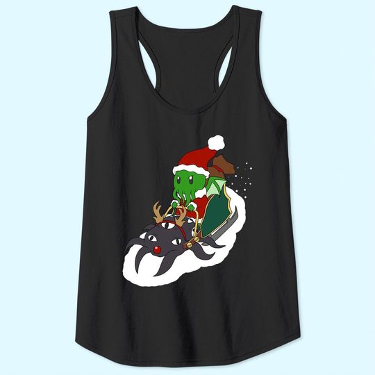 Discover Joyeux Cthulhu Christmas Riding Tank Tops