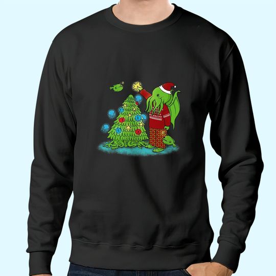 Discover Cthulhu Christmas Tree Sweatshirts