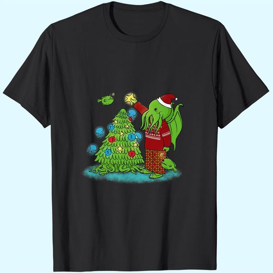 Discover Cthulhu Christmas Tree T-Shirts