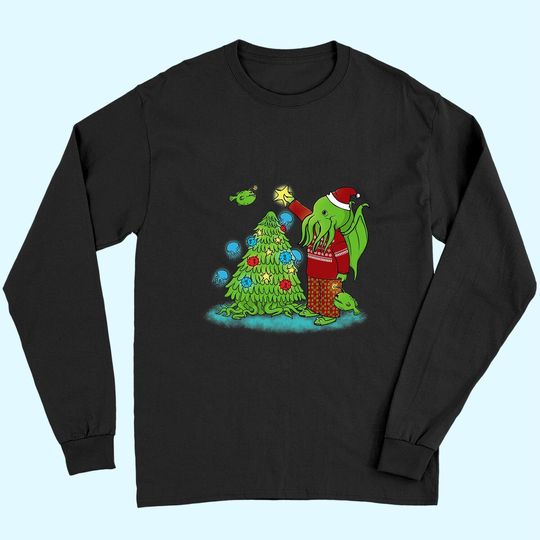 Discover Cthulhu Christmas Tree Long Sleeves