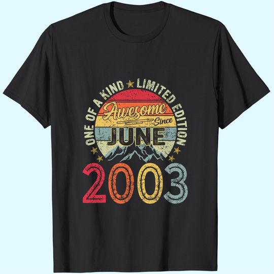 Discover Vintage June 2003 Decorations 18th Birthday 18 Years Old T-Shirt