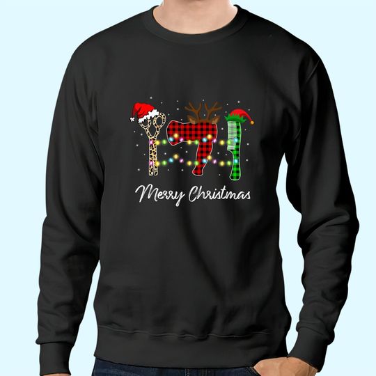 Discover Merry Christmas Hairstylist Red Plaid Sweatshirts