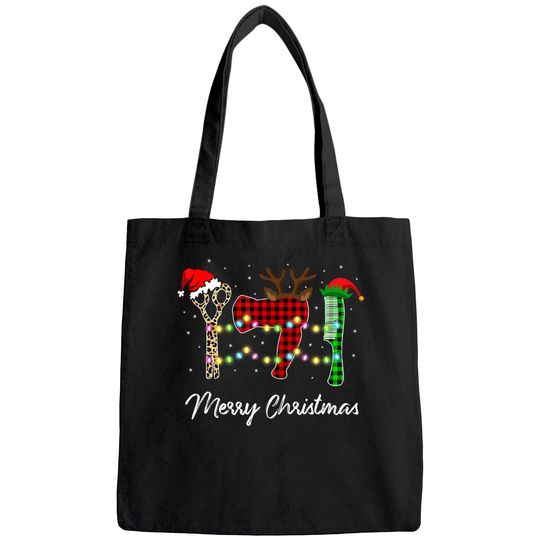 Discover Merry Christmas Hairstylist Red Plaid Bags