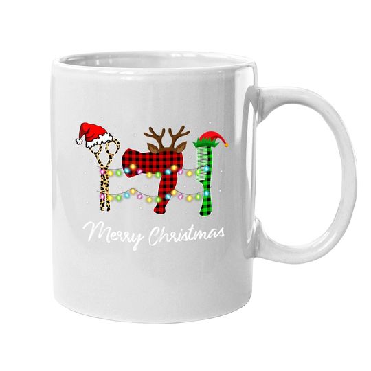Discover Merry Christmas Hairstylist Red Plaid Mugs