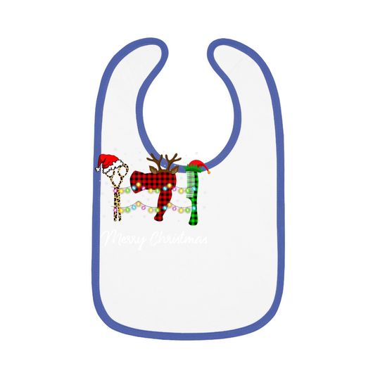 Discover Merry Christmas Hairstylist Red Plaid Bibs