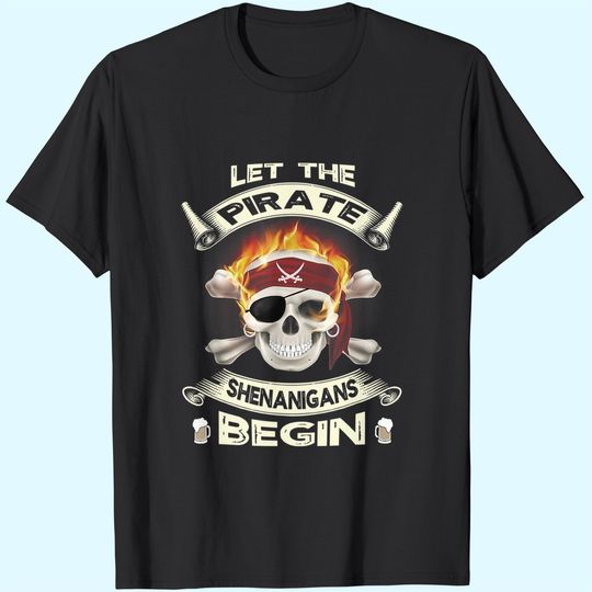 Discover Let the Pirate Shenanigans Begin Funny Halloween Costume T-Shirt