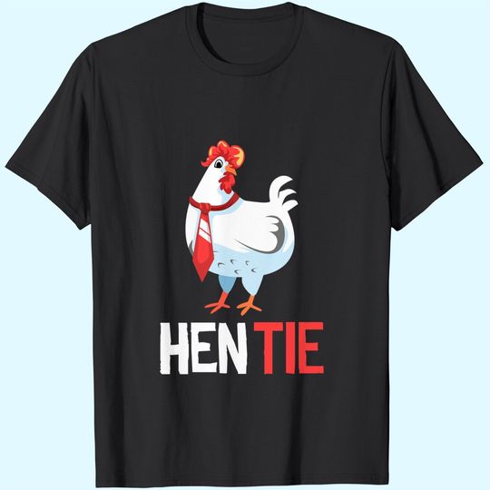 Discover Hen Tie Gift For Men Women Chicken Japanese Anime T-Shirt