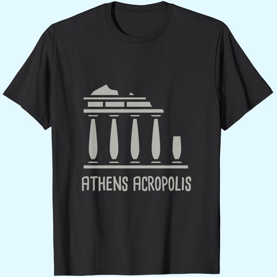 Discover Ancient Greece Vacation Minimalist Athens Acropolis T Shirt