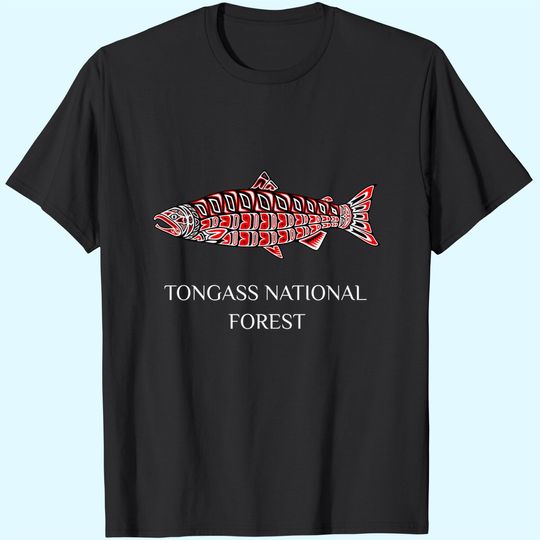 Discover Tongass National Forest, Alaska Native American Coho Salmon T-Shirt