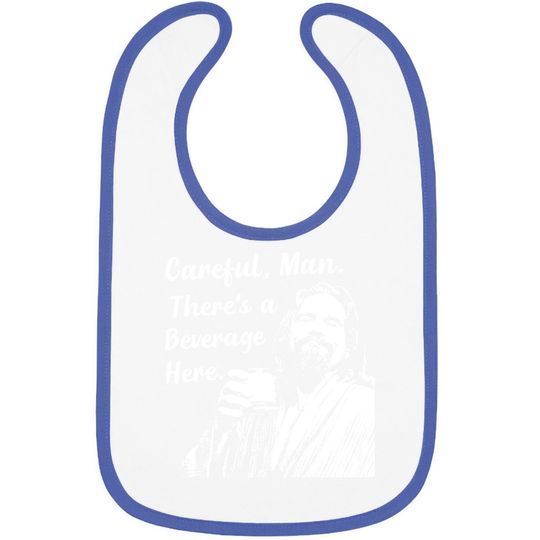 Discover Big Lebowski Baby Bib Funny Movie Quote Bib Vintage 90s The Dude Abides Careful Man There's A Beverage Here