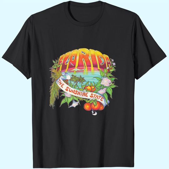 Discover Florida The Sunshine State Vintage Retro T Shirt