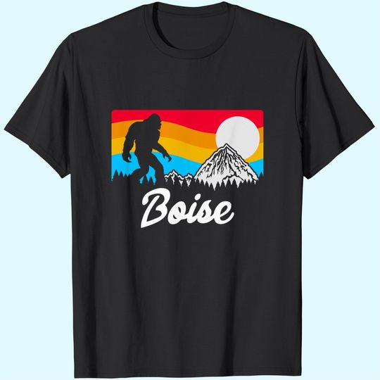 Discover Boise Idaho Vintage Bigfoot Souvenir Design T-Shirt