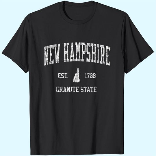 Discover New Hampshire Vintage Sports Design T-Shirt