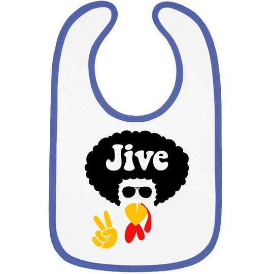 Discover Peace Sign Jive Turkey Face Thanksgiving Baby Bib