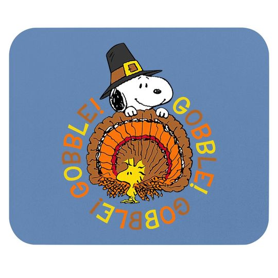 Discover Snoopy And Woodstock Peanuts Thanksgiving Gobble Mouse Pads