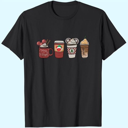 Discover Cozy Disney Christmas Coffee T-Shirts