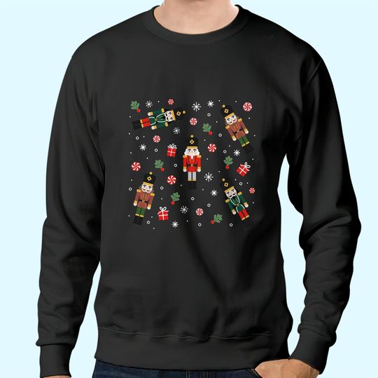 Discover Merry Christmas Nutcrackers Cute Soldiers Pattern Classic Sweatshirts