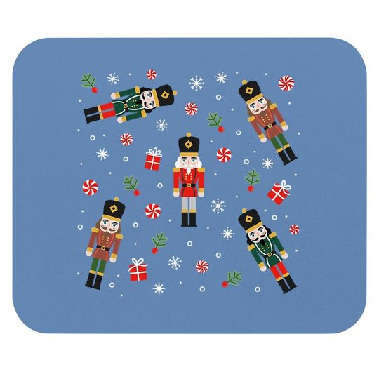 Discover Merry Christmas Nutcrackers Cute Soldiers Pattern Classic Mouse Pads