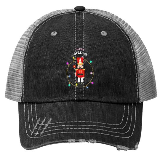 Discover Christmas Nutcracker Solider Happy Holiday Classic Trucker Hats
