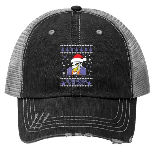 Discover Tis The Season To Be Jolly Joker Christmas Trucker Hats