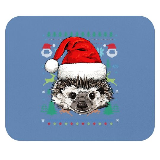 Discover Hedgehog Ugly Christmas Santa Mouse Pads