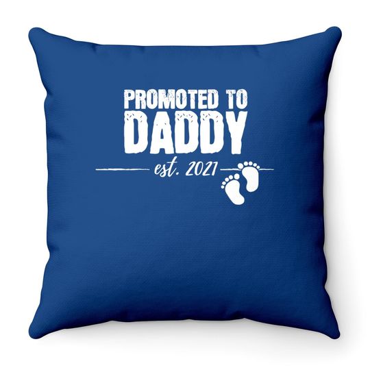 Discover Promoted To Daddy 2021 Soon To Be Dad Husband Gift Throw Pillow