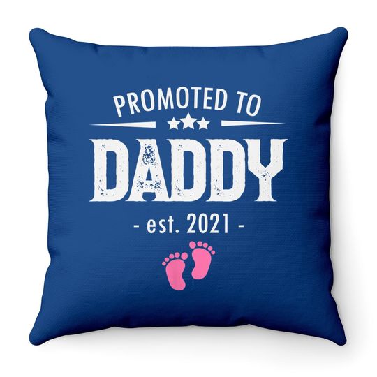Discover Promoted To Daddy 2021 Soon To Be Dad Husband Girl Gift Throw Pillow