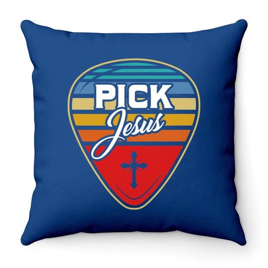 Discover Pick Jesus Throw Pillow