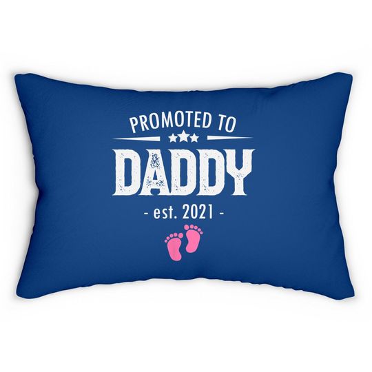 Discover Promoted To Daddy 2021 Soon To Be Dad Husband Girl Gift Lumbar Pillow