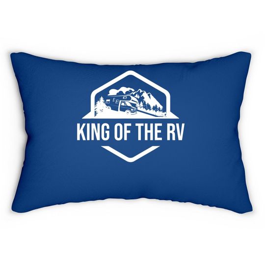 Discover King Of The Rv Lumbar Pillow Funny Camping Lumbar Pillow Rv Road Trip Gift