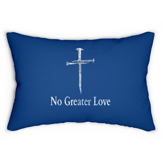 Discover Christian No Greater Love Distressed Cross Easter Lumbar Pillow