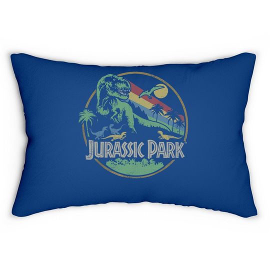 Discover Retro Jurassic Park Darken  lumbar Pillow
