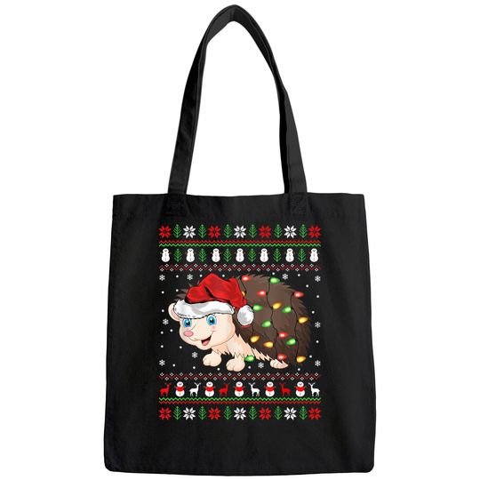 Discover Hedgehogs Xmas Lighting Santa Ugly Hedgehog Christmas Bags