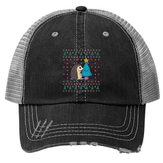 Discover Hedgehog Ugly Christmas Classic Trucker Hats