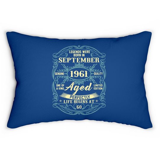 Discover September 1961 60th Birthday Gift 60 Year Lumbar Pillow