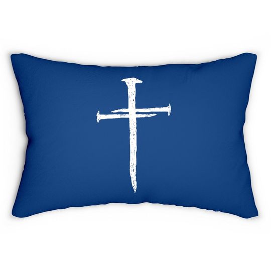 Discover Christian Jesus Nail Cross Lumbar Pillow