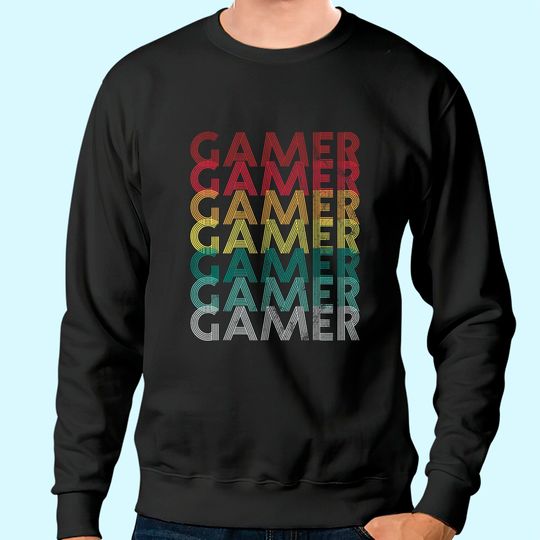 Discover Gamer Retro 70s Gift Game Funny Sweatshirt