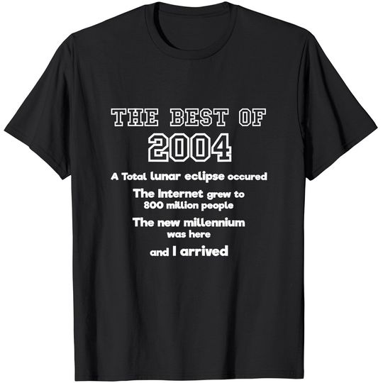 Discover 2004 17th birthday T shirt gift for 17 year old boys / girls T-Shirt