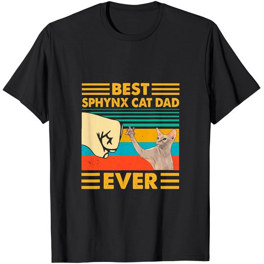 Discover Best Sphynx Cat Dad Ever Retro Vintage Sunset T-Shirt