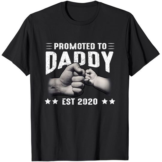 Discover Mens Expecting New Dad Gift Soon To Be Promoted To Daddy 2020 T-Shirt