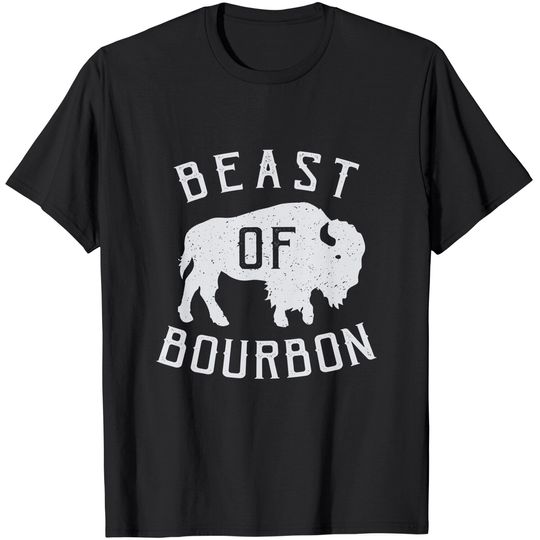 Discover Beast of Bourbon Drinking Whiskey design Bison Buffalo Party T-Shirt
