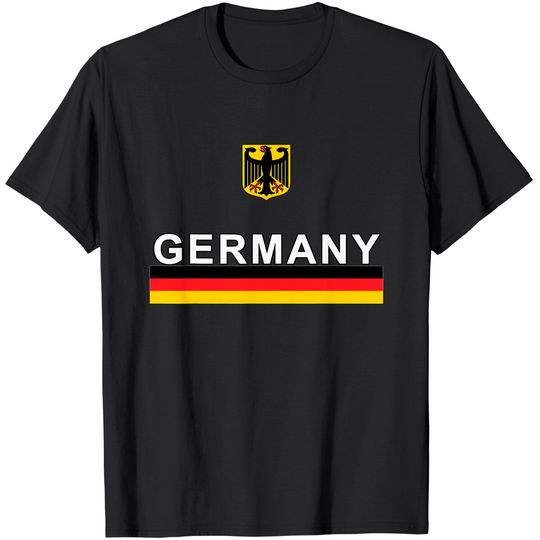 Discover Euro 2021 Men's T Shirt Germany Sporty Flag and Emblem
