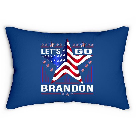 Discover Let's Go Brandon Conservative Us Flag Lumbar Pillow