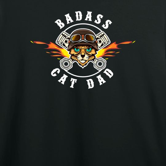 Discover Badass Cat Dad | Best Cat Dad Ever | Funny T-Shirt