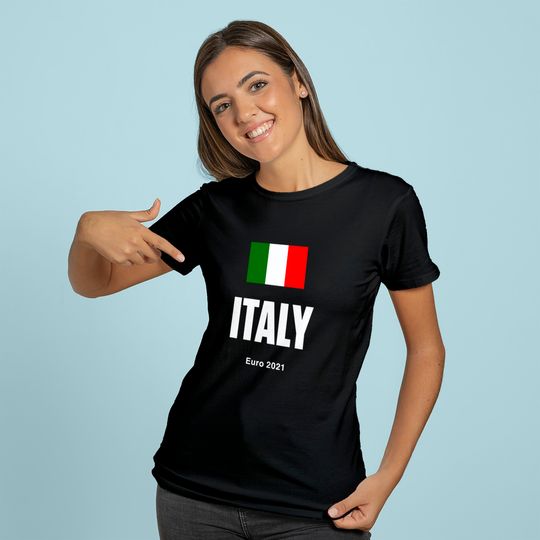 Discover Euro 2021 Men's T Shirt Italy Double Sided Team Flag