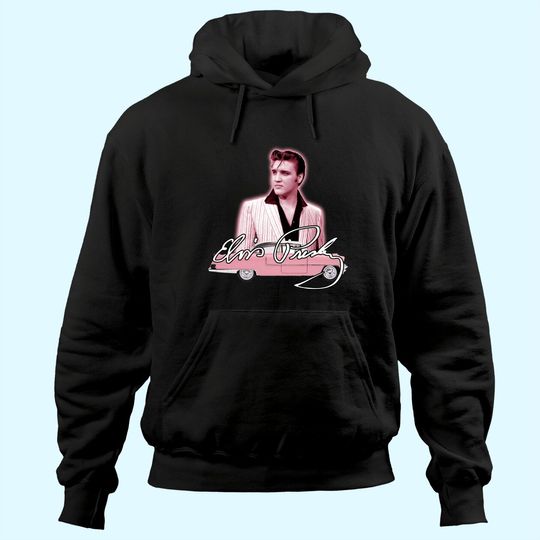 Discover Elvis Pink Classic Car Women's Pullover Hoodie
