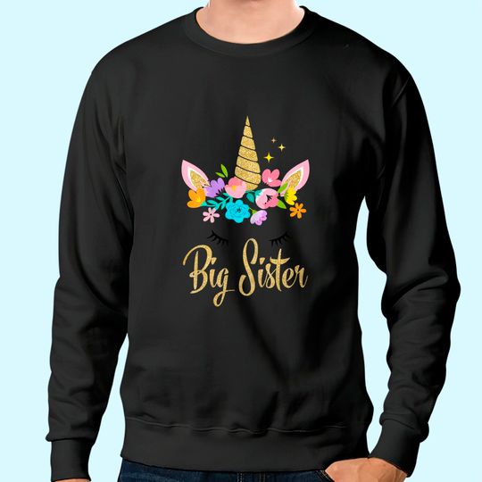 Discover Kids Unicorn Big Sister Sweatshirt I'm Going to be a Big Sister T